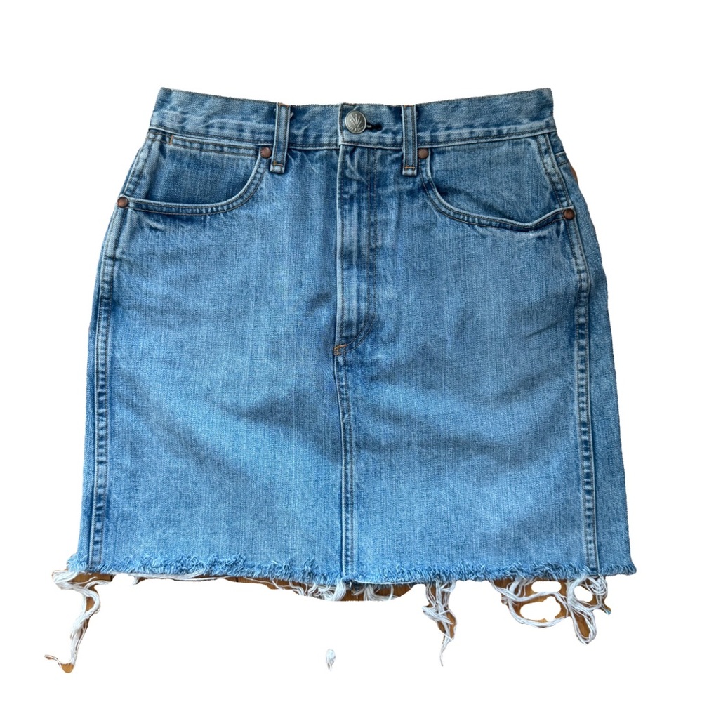 rag & bone Light Blue Denim Pencil Skirt